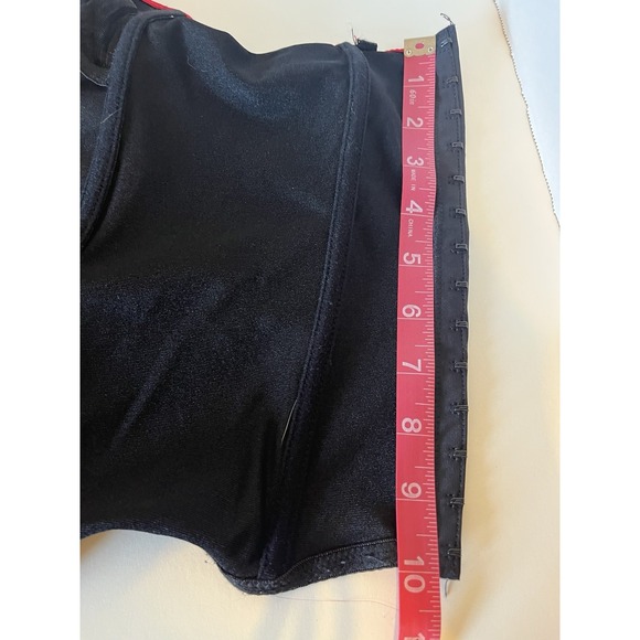 Playboy Intimates Corset Bustier Top Black & Red Lace Up Hook & Eye M - Picture 13 of 14